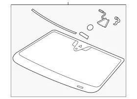 3cn-845-011-m-nvb Volkswagen Genuine Windshield