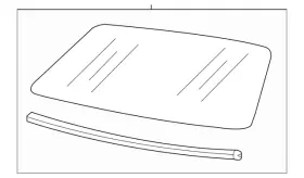 5c5-845-011-ac-nvb Volkswagen Genuine Windshield 5c5-845-011-ac-nvb Volkswagen Genuine Windshield