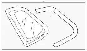 5nn-845-042-e-nvb Volkswagen Genuine Quarter Glass 5nn-845-042-e-nvb Volkswagen Genuine Quarter Glass
