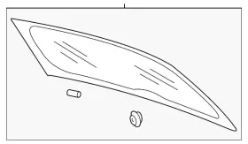 5nn-845-051-f-nvb Volkswagen Genuine Lift Gate Glass