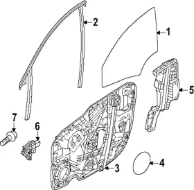 32293229 Volvo Genuine Door Glass 32293229 Volvo Genuine Door Glass