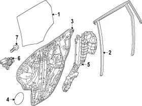32293238 Volvo Genuine Movable Glass