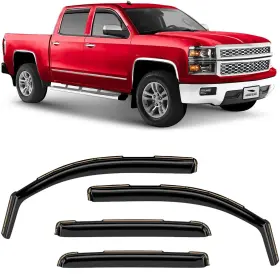 220009 Voron Glass In-channel Extra Durable Rain Guards For Trucks Chevrolet Chevy