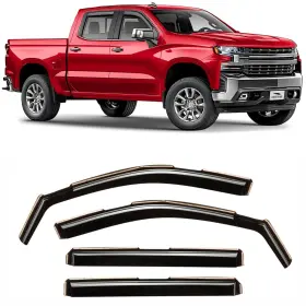 220089 Voron Glass In-channel Extra Durable Rain Guards For Chevy Silverado/gmc Sier