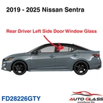 Fits 2020-2025 Nissan Sentra Rear Driver Left Side Door Window Glass New. Price: $119.99.