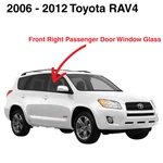 Fits 2006-2012 Toyota RAV4 Passenger Side Right Front Door Glass Window New. Price: $70.00.