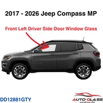Fits 2017-2026 Jeep Compass Driver Side Left Front Door Window Glass New. Price: $115.00.