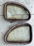 1936 Dodge Plymouth Desoto Sedan Rear Quarter Windows Pair W. Garnish Moldings For. Price: $75.00.