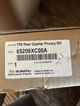Quarter Glass Subaru (65209XC00A)2019-2025 Ascent New. Price: $200.00.
