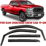 Side Window Deflectors Rain Guards For 2019-2026 Dodge Ram Crew Cab New. Price: $59.39.