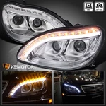 Fits 1998-2006 Mercedes Benz W220 S-class Upper Led Signal Projector Headlights New. Price: $308.38.