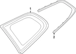 Genuine Bmw Quarter Glass 51-37-9-451-582 New. Price: $256.86.