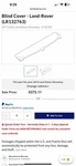 Land River Rear Tailgate Blind Shade Trunk, (LR132763), Discovery 5 L462 New. Price: $190.00.