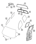 Genuine Mopar Sliding Backlite Channel 4883393AA New. Price: $34.73.
