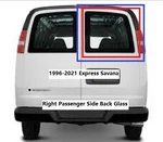 15023332 96 To 21 Express Savana Right Rear Fixed Barn Door Back Glass Window Used. Price: $99.00.