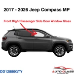 Fits 17-26 Jeep Compass Passenger Side Right Front Door Window Glass New. Price: $115.00.