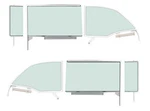 For Chevy Bel Air 1955-1957 Oer TF42237C Side Glass Kit New. Price: $1436.05.
