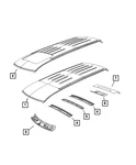 Genuine Mopar Roof Upper Rear Header 68036319AB New. Price: $134.77.