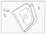 Genuine Mitsubishi Quarter Glass 6121A768 New. Price: $452.74.