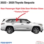 Fit 2023-2025 Toyota Sequoia Passenger Right Side Rear Door Window Glass Privacy New. Price: $155.00.