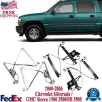 Front & Rear Power Window Regulators For 2000-2006 Silverado / Sierra 1500-3500 New. Price: $169.39.
