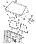 Genuine Mopar Backlite Glass 5179974AA New. Price: $198.40.