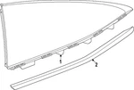 Genuine Mercedes-benz Side Window Fixed 236-670-08-00 New. Price: $176.80.