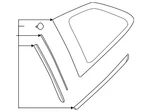 Genuine Subaru Quarter Glass 65209SJ020 New. Price: $253.05.