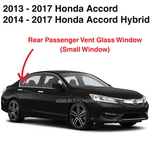 Fits 2013-2017 Honda Accord Sedan Passenger Right Side Rear Vent Window Glass New. Price: $56.88.