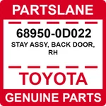 68950-0D022 Toyota Oem Genuine Stay Assy, Back Door, Rh New. Price: $73.29.