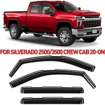 Side Window Deflectors Rain Guards For 20-26 Chevy Silverado Crew Cab 2500/3500 New. Price: $59.39.