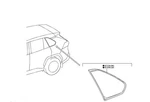 Genuine 2019-2024 Toyota RAV4 Quarter Window, Left Hand (62720-42390) New. Price: $70.00.