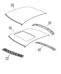 Genuine Mopar Roof Rear Header 68266980AA New. Price: $36.95.