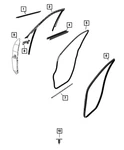Genuine Mopar Front Door Glass Run Left 68375909AG New. Price: $70.14.