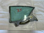 1958 Cadillac Coupe Rear Quarter Back Window Chrome Frame Trim Side Glass Used. Price: $245.42.