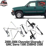 Front & Rear Power Window Regulators For 2000-2006 Silverado / Sierra 1500-3500 New. Price: $436.03.