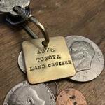 1976 Toyota Land Cruiser Solid Brass Key Fob New. Price: $14.95.