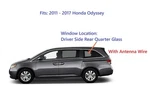 Fit 2011-2017 Honda Odyssey Driver Left Side Quarter Window Glass With Antenna New. Price: $350.00.