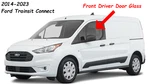 Fits 2014-2023 Ford Transit Connect Driver Left Side Front Door Window Glass New. Price: $75.00.