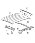 Genuine Mopar Roof Rear Header 55359591AB New. Price: $13.45.