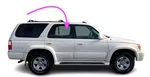 Fits 1996-2002 Toyota 4RUNNER 4DOOR Passenger Rear Right Window Glass Used. Price: $75.00.