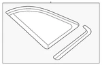 Genuine Audi Quarter Glass 80A-845-298-AG-NVB New. Price: $481.97.