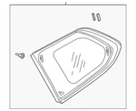 Genuine Mitsubishi Quarter Glass 6121A918 New. Price: $447.61.