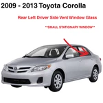 Fits 2009-2013 Toyota Corolla 4-DOOR Sedan Driver Left Rear Vent Window Glass New. Price: $47.99.
