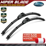 2X Front 24" & 22" Windshield Wiper Blades For Nissan Titan Armada Infiniti QX56 New. Price: $29.89.