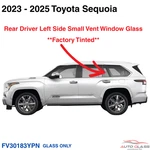 Fit 2023-2025 Toyota Sequoia Driver Left Side Rear Vent Window Glass Privacy New. Price: $83.00.