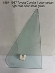 1984 1985 1986 1987 Toyota Corolla Right Rear Door Vent Wing Window Sdn New. Price: $79.99.