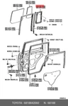 Weatherstrip, Rear Door Quarter Window, Right, 6818842060 For Toyota 68188-42060 Neu. Price: $26.73.
