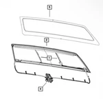 Genuine Mopar Backlite Glass 68402761AA New. Price: $400.00.