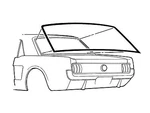 Rear Window Weatherstrip Cougar 1969 - 1970 Daniel Carpenter New. Price: $48.95.